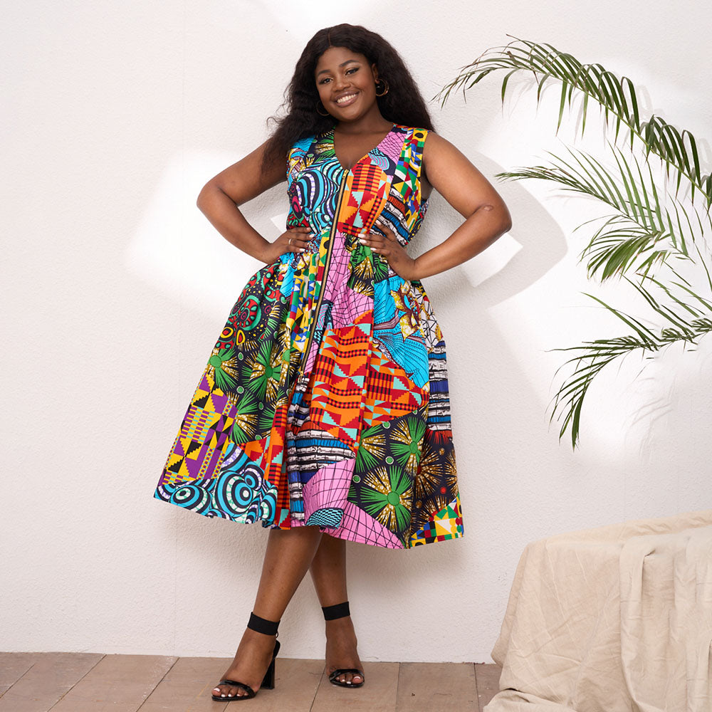 Ankara midi dress