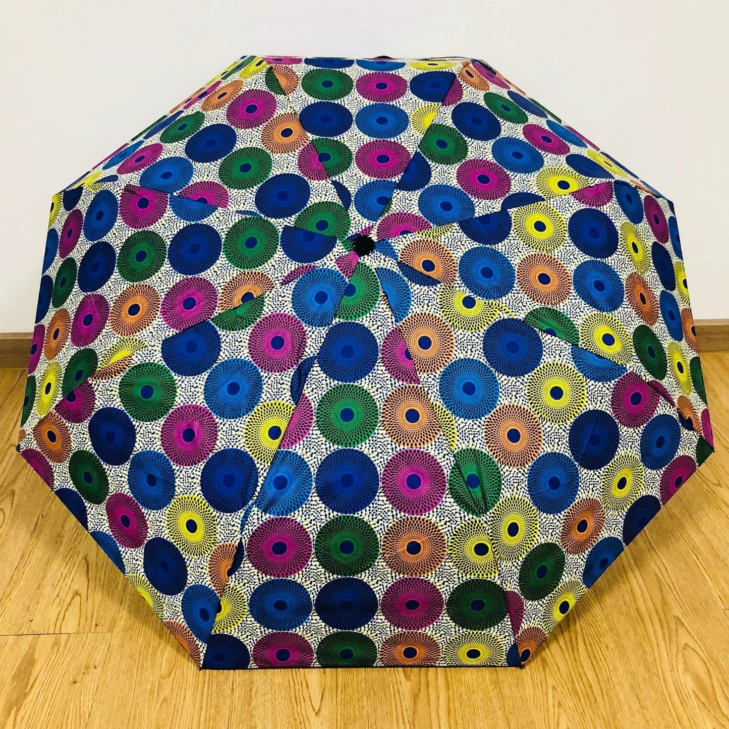 African Kent Printed Umbrella Three fold Windproof Umbrella Travel Daily