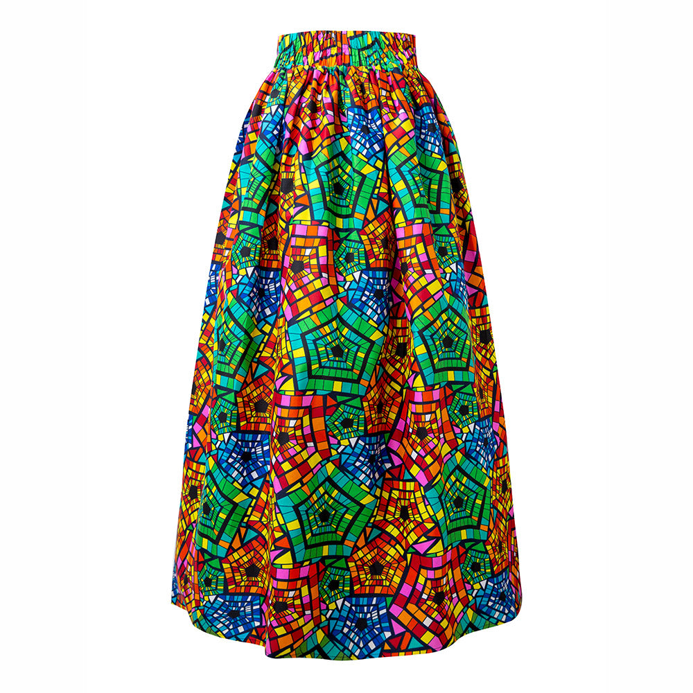 African Print Maxi Skirt For Women