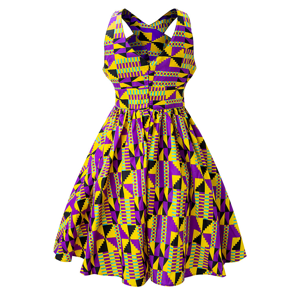 African Ankara Prints Sleeveless Dress