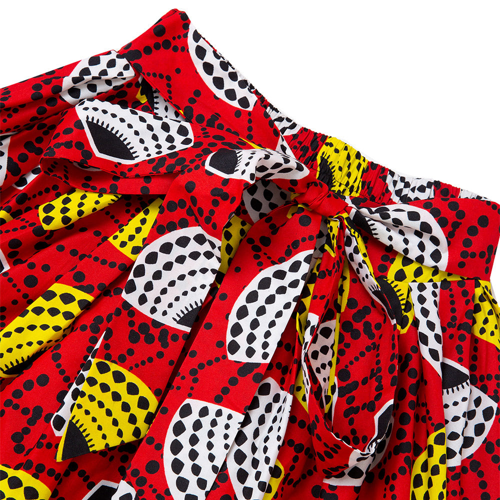 African Ankara Print Midi Skirt For Women