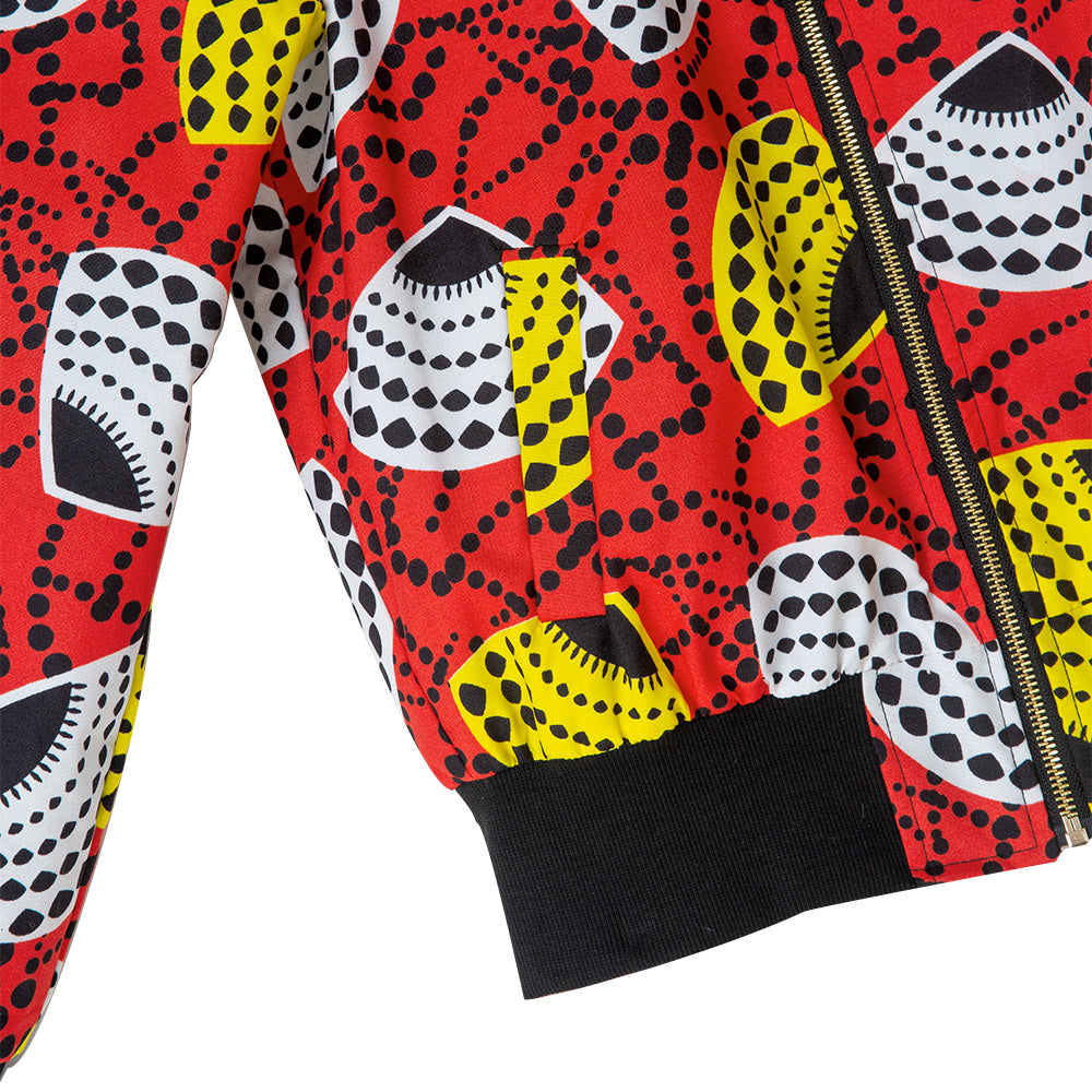 African Print Long Sleeve Bomber Jacket