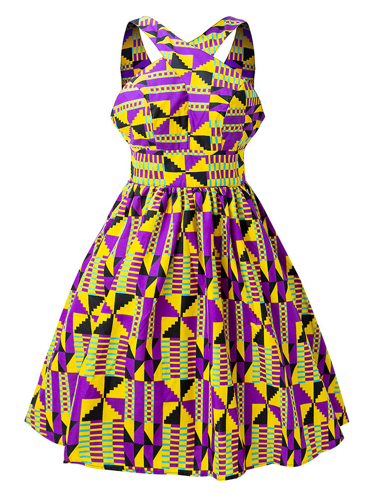 African Ankara Prints Sleeveless Dress