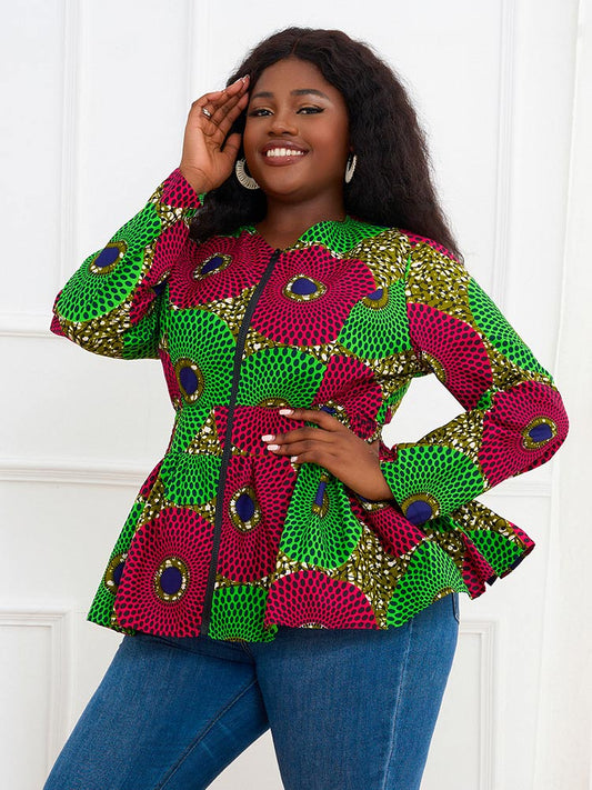 African Long Sleeves Ankara Jacket For Women