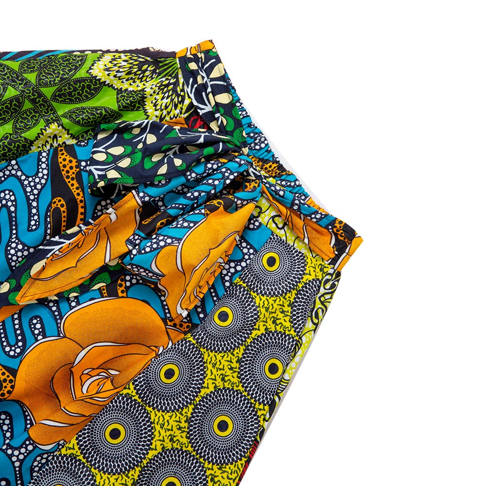 African Ankara Random Mix Wax Print Skirt