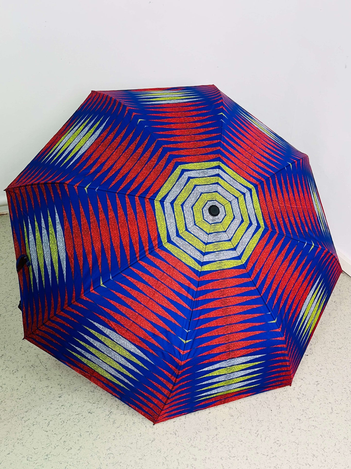 African Kent Printed Umbrella Three fold Windproof Umbrella Travel Daily