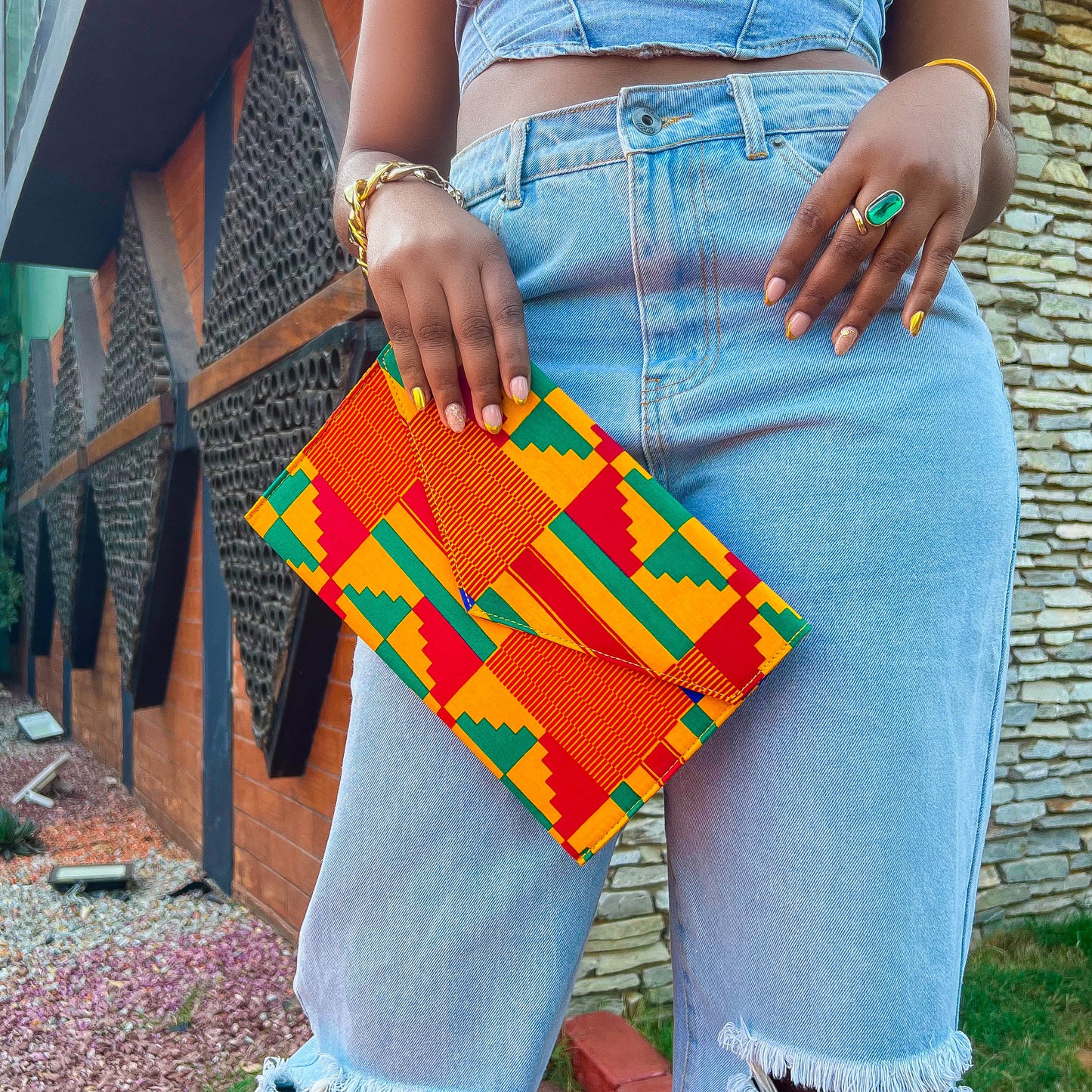 African Print Clutch Bag