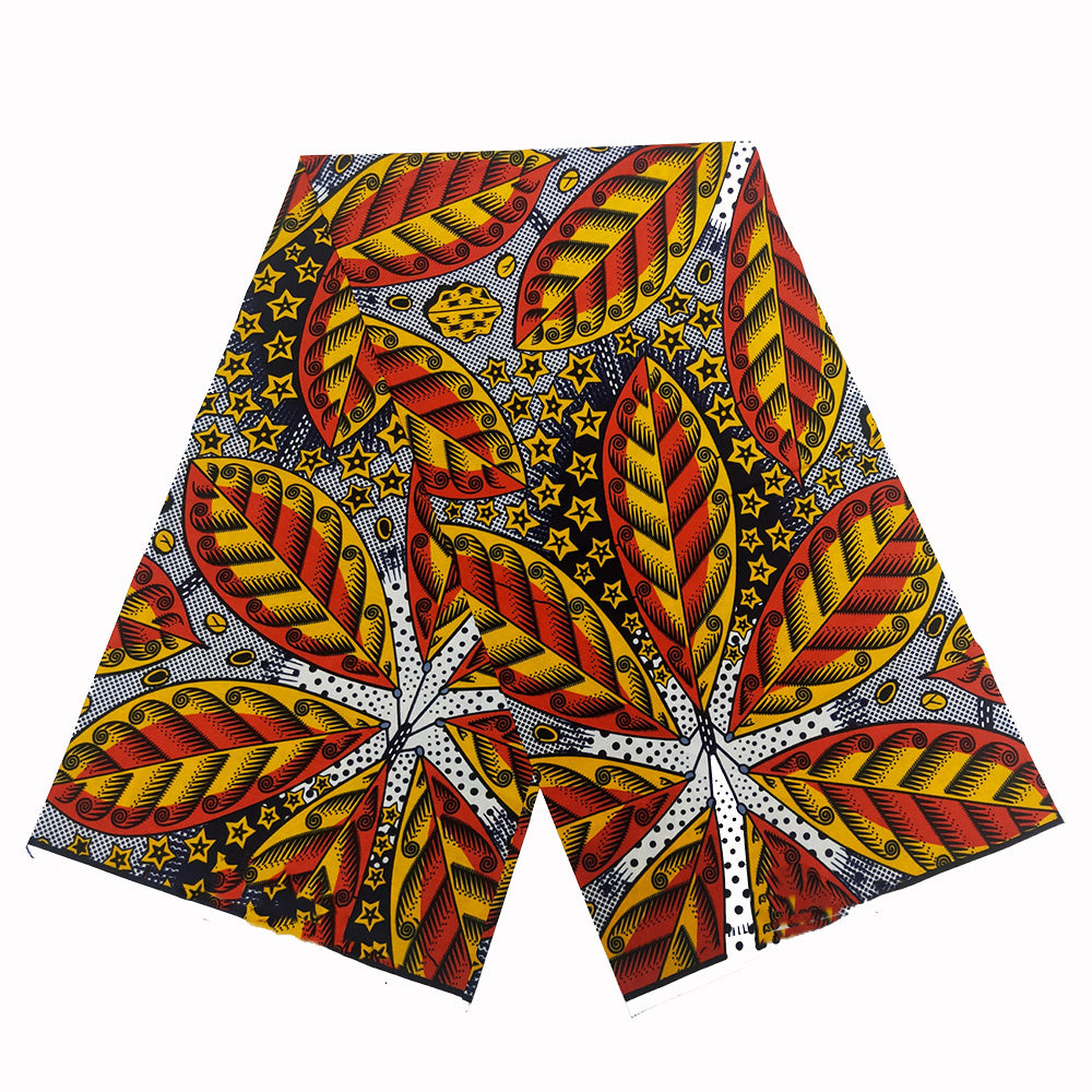 VLISCO Hollandais Wax Print Fabric - Yellow