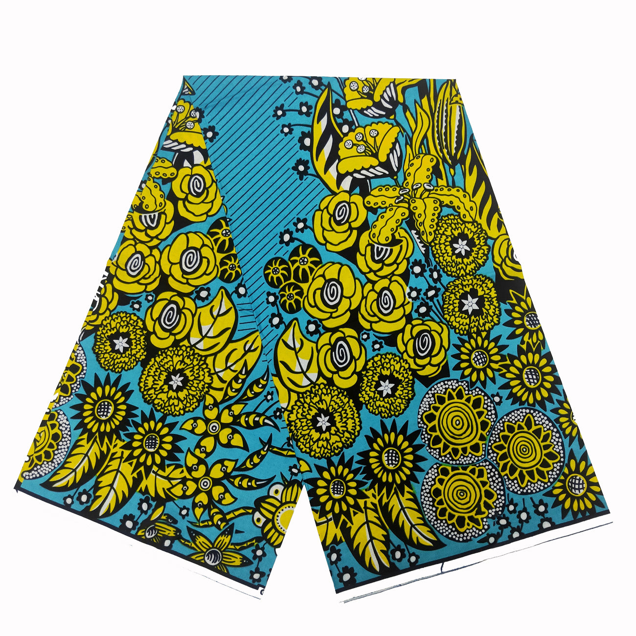 VLISCO Hollandais Wax Print Fabric - Yellow