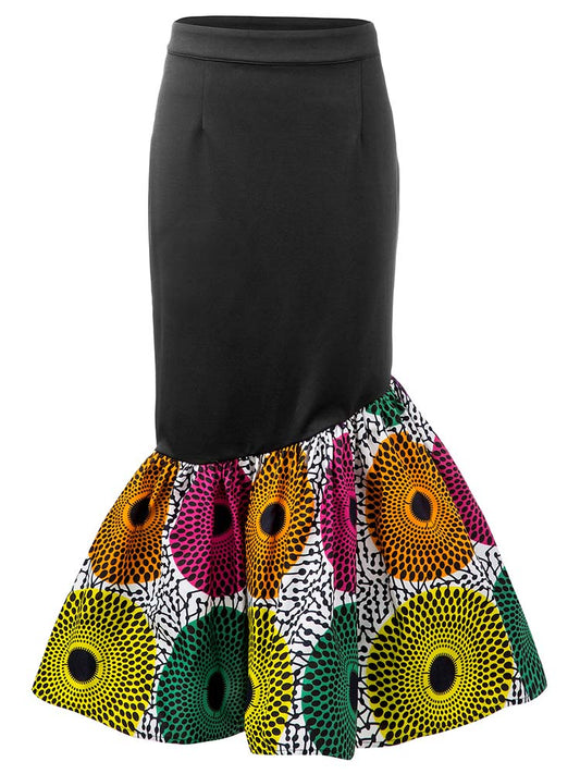 African Ankara Print Casual Skirt