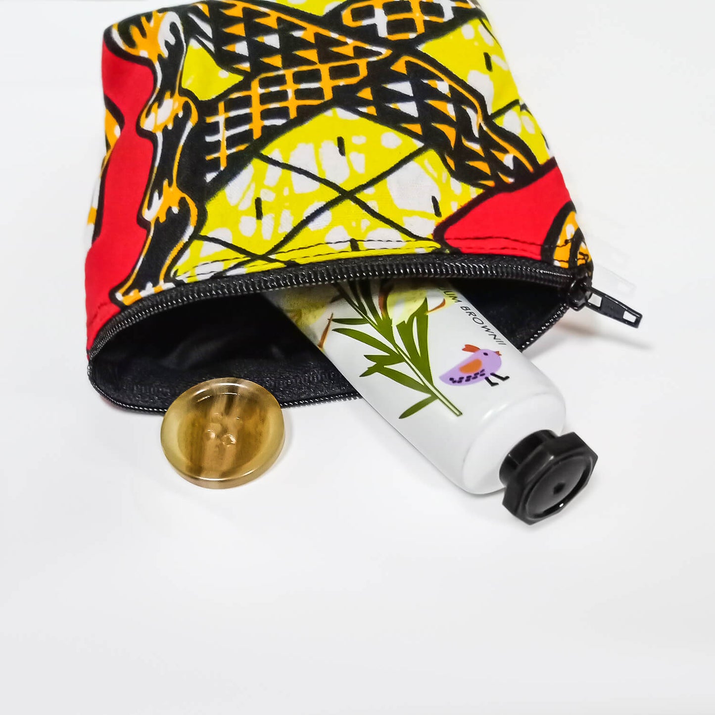 African Coin Bag Ankara Wax Handmade