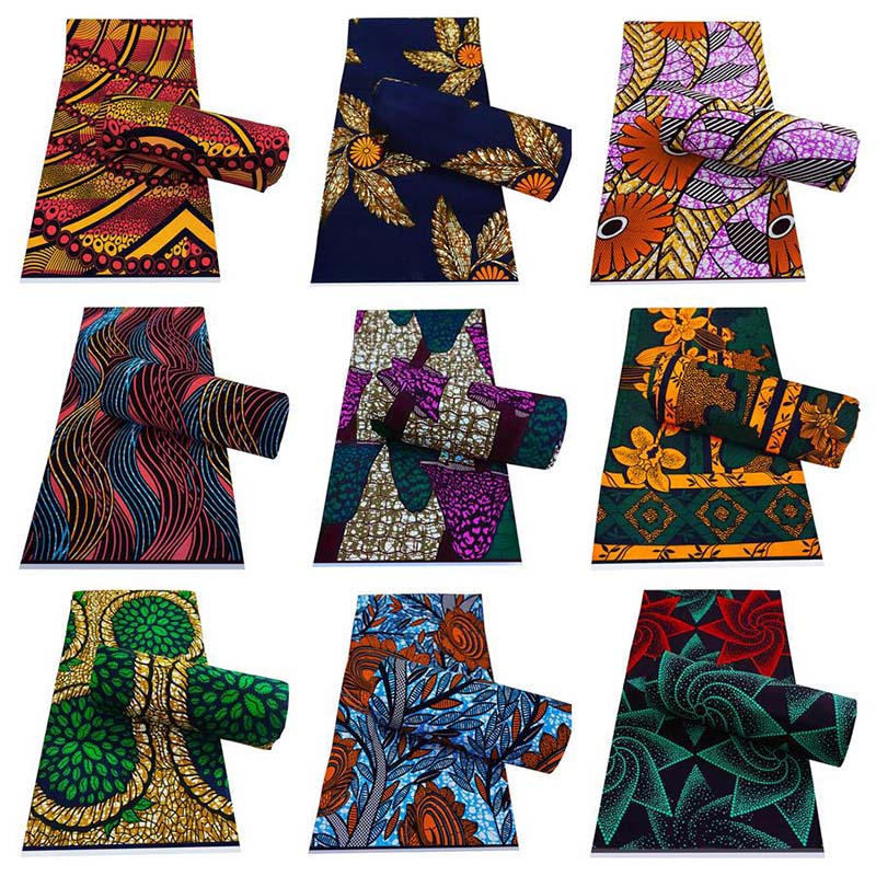 African Real Dutch Wax Fabric 6Yard