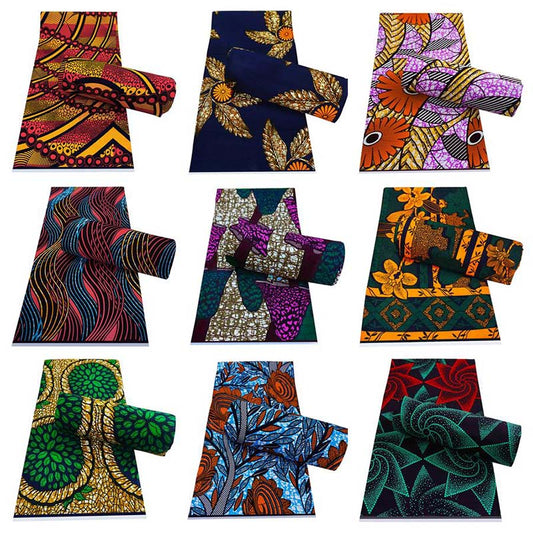 African Real Dutch Wax Fabric 6Yard