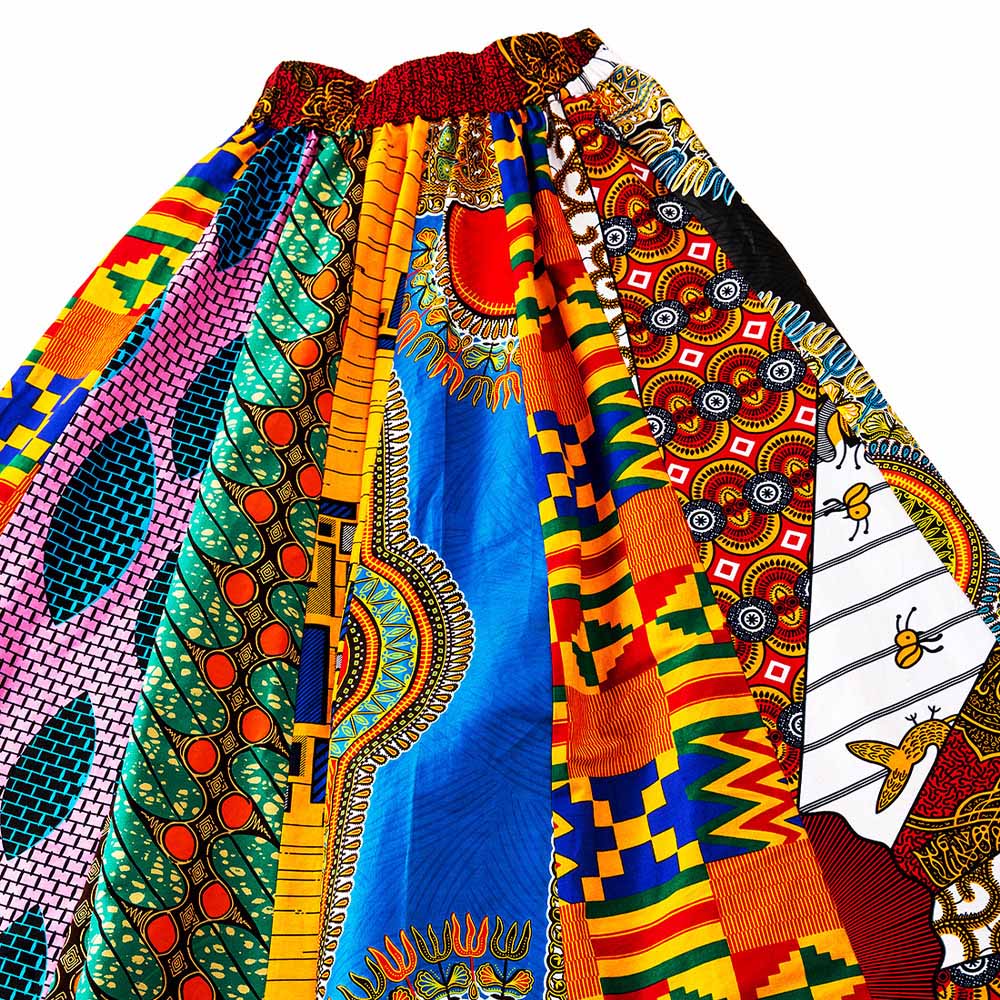 African Maxi Skirt Ankara Tradition Long Skirts One Szie