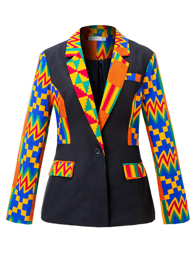 African Kente Print Jacket