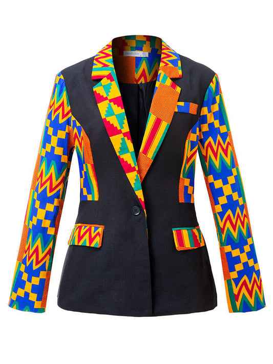 African Kente Print Jacket