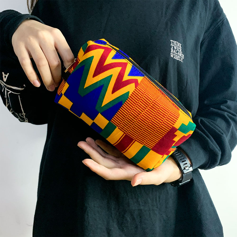 African Print Cosmetic Bag