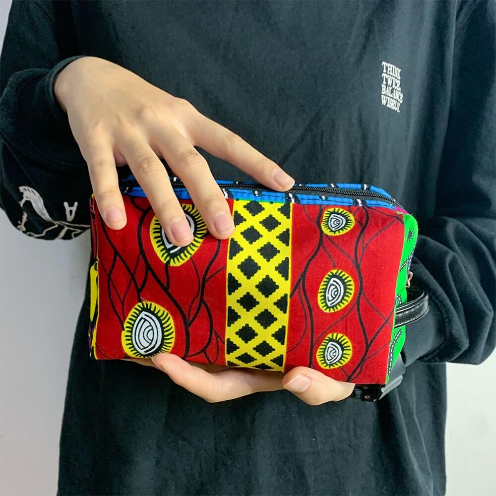 African Print Cosmetic Bag