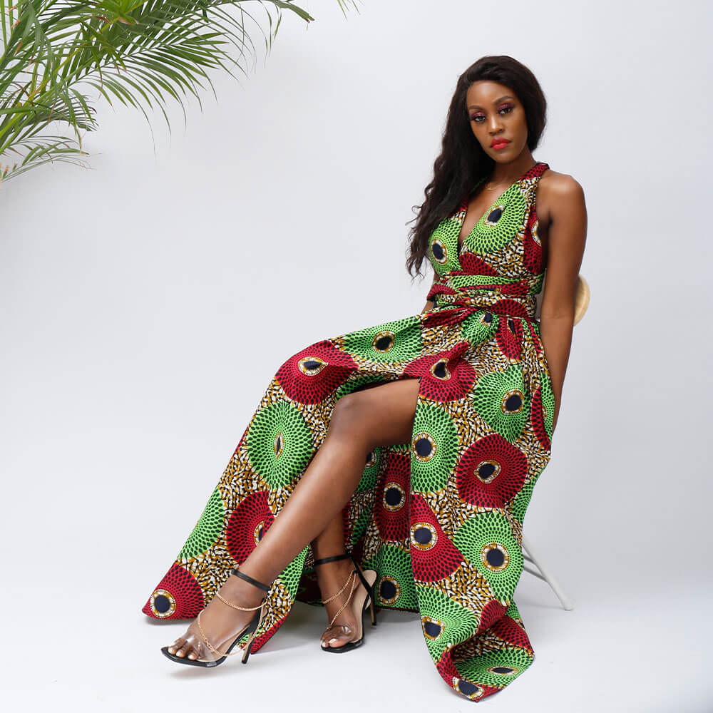 African Ankara Print maxi dresses