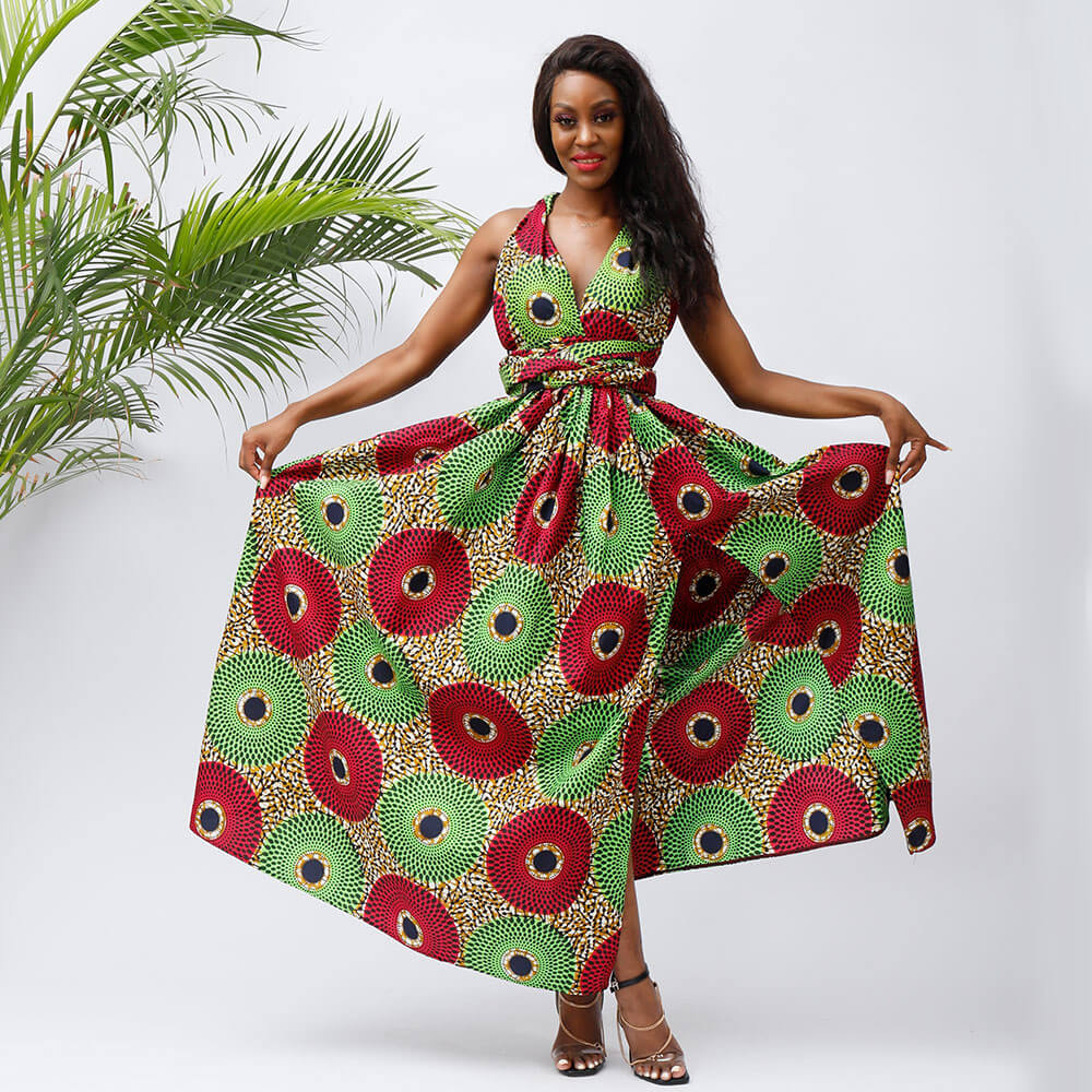 African Ankara Print maxi dresses