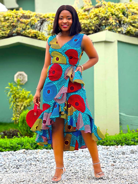 African Wrap Dress Ankara Print