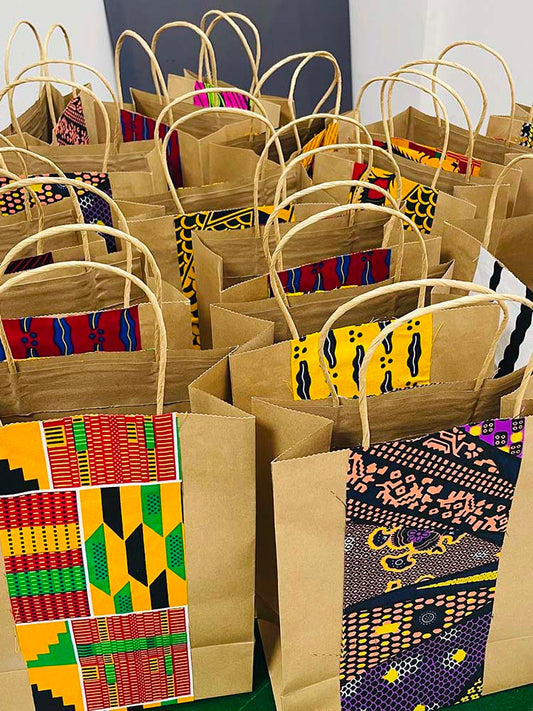 African Gift Ankara Style Paper Bag