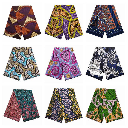 AFRICAN PRINT FABRIC ANKARA SUPER WAX 6 YARDS