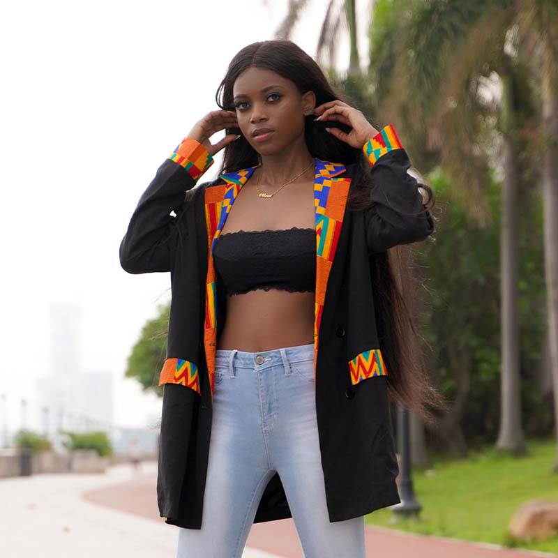 African Women's Kente Print Suit