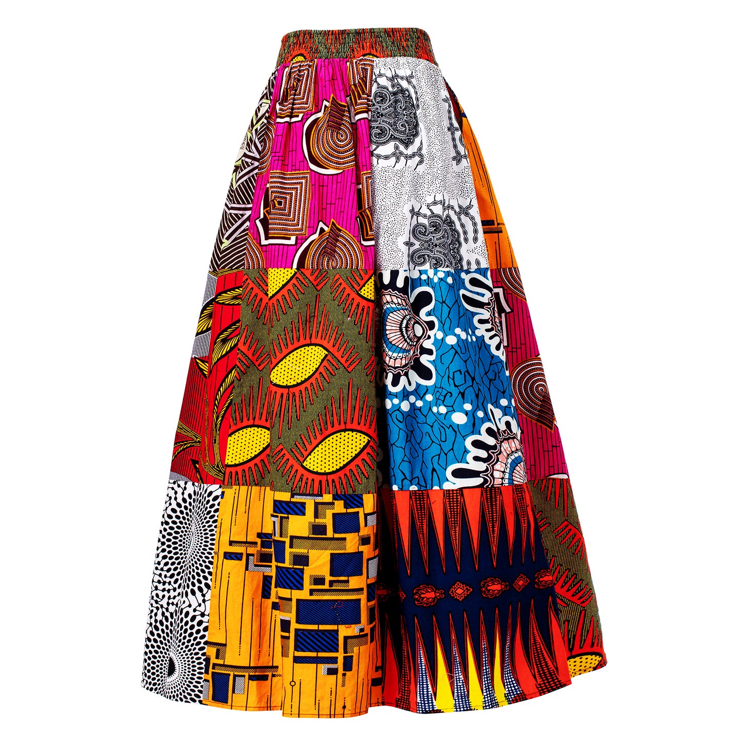 African Clothing Print Skirt Ankara Traditional Long Skirts One size - SHENBOLEN